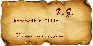 Kercsmár Zilia névjegykártya