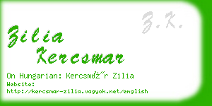 zilia kercsmar business card